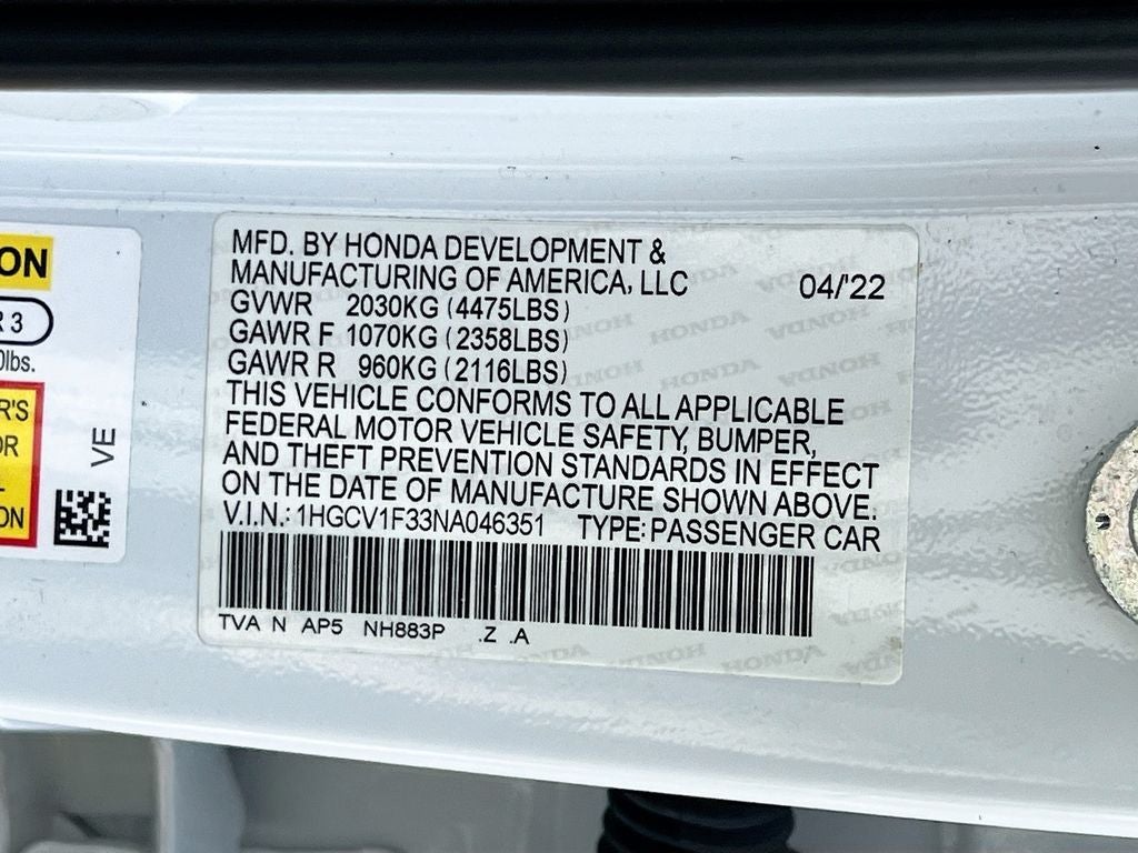 2022 Honda Accord Sport