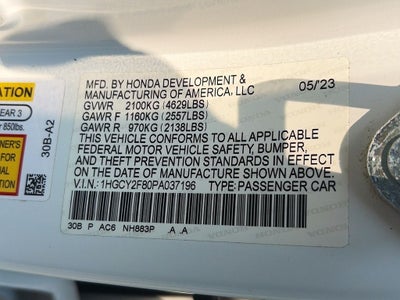 2023 Honda Accord Hybrid Touring