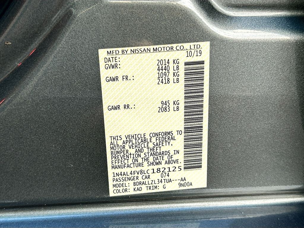 2020 Nissan Altima 2.0 Platinum