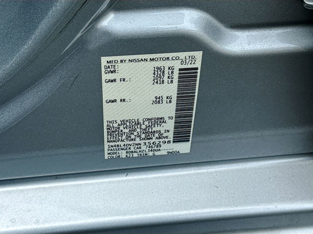 2022 Nissan Altima 2.5 SV