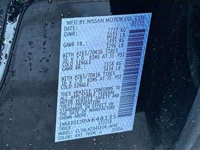 2025 Nissan Frontier S