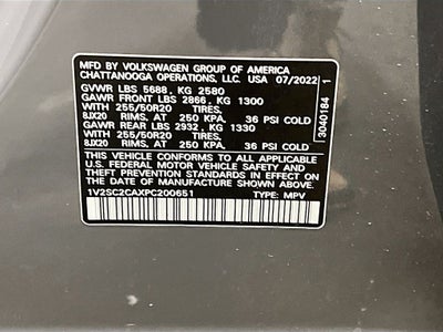 2023 Volkswagen Atlas Cross Sport 2.0T SEL R-Line Black