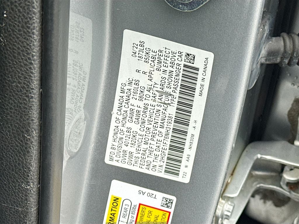 2022 Honda Civic EX