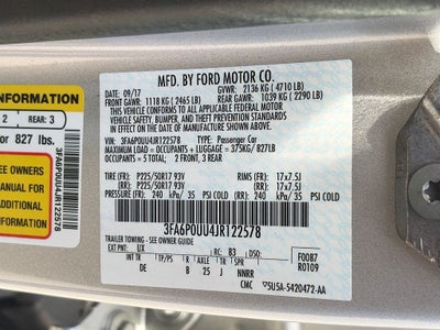 2018 Ford Fusion Hybrid S