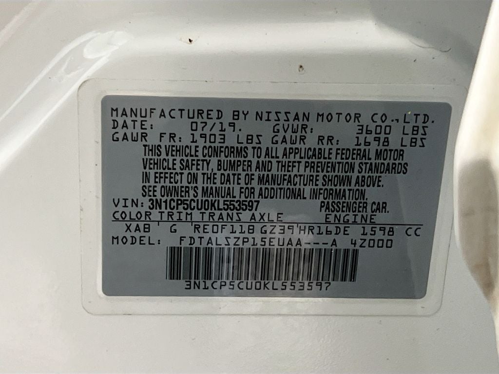 2019 Nissan Kicks SV