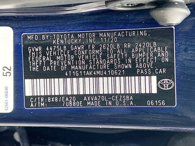 2021 Toyota Camry SE