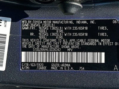 2020 Toyota Highlander XLE