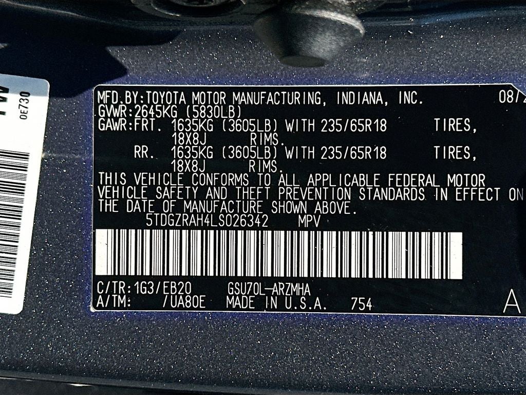 2020 Toyota Highlander XLE